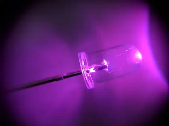 LED violette en gros plan